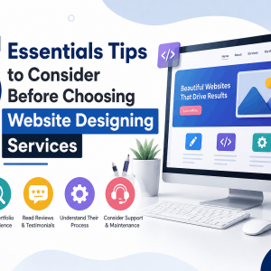 Five essential tips before choosing website designing services modern illustration