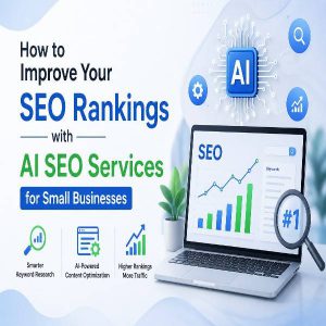AI SEO services helping small businesses improve rankings and visibility.