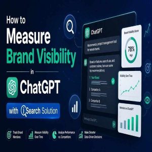 Brand visibility measurement dashboard with ChatGPT analytics and performance insights